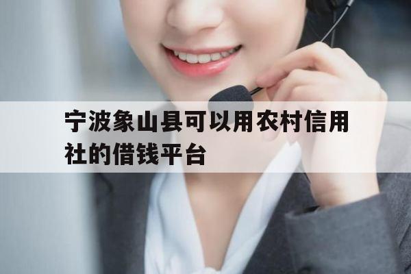 宁波象山县可以用农村信用社的借钱平台