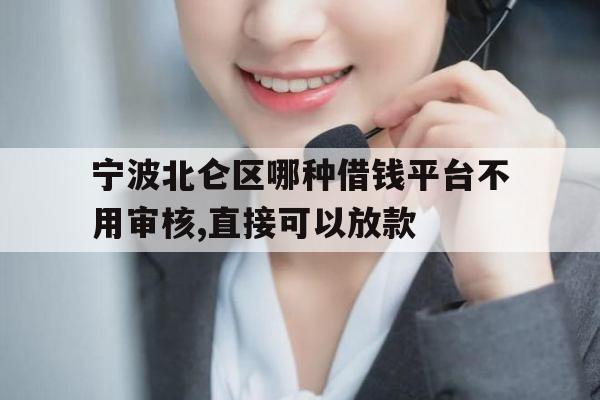 宁波北仑区哪种借钱平台不用审核,直接可以放款